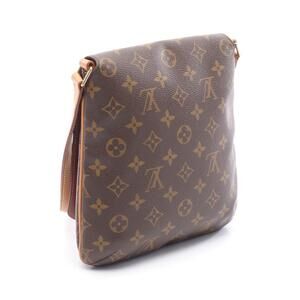Louis Vuitton Shoulder Monogram Short Leather Salsa Musette Bag Brown Strap